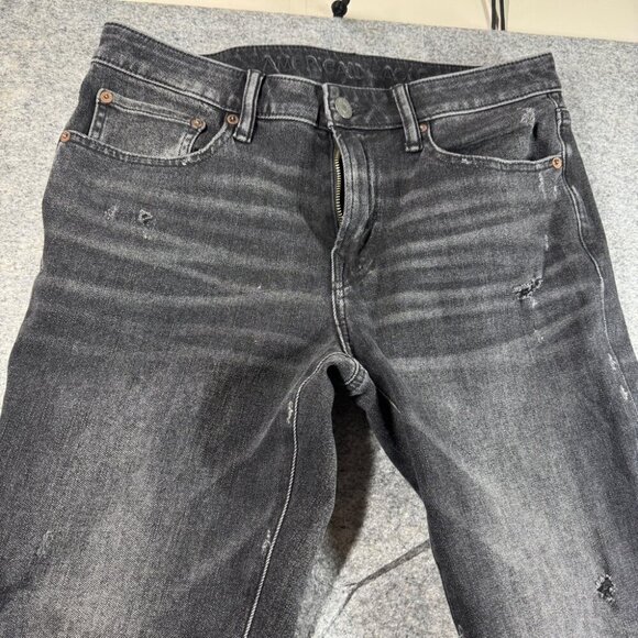 AE Men’s AirFlex 360 Patched Slim Jean Size 32x34 in Black Blaze - Picture 5 of 14